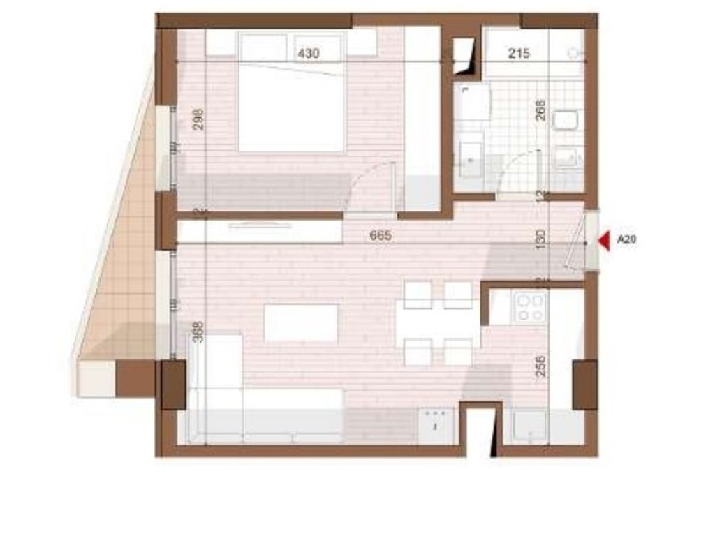 SHITET APARTAMENT 1+1 NE SHENGJIN