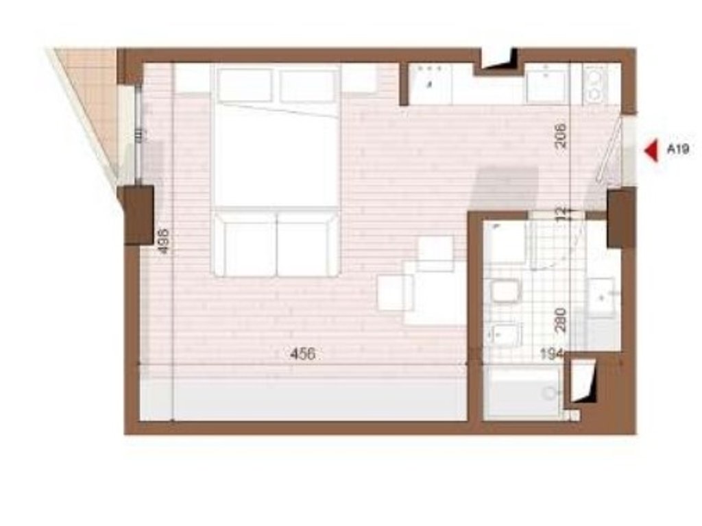 SHITET APARTAMENT 1+1 NE SHENGJIN
