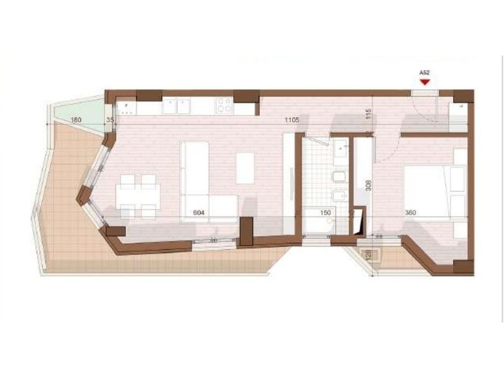 SHITET APARTAMENT 1+1+ VERANDE NE SHENGJIN
