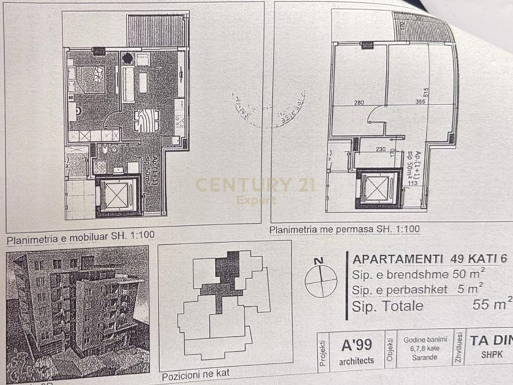 SARANDË, SHESIM APARTAMENT 1+1 NË PORTIN E LIMIONIT