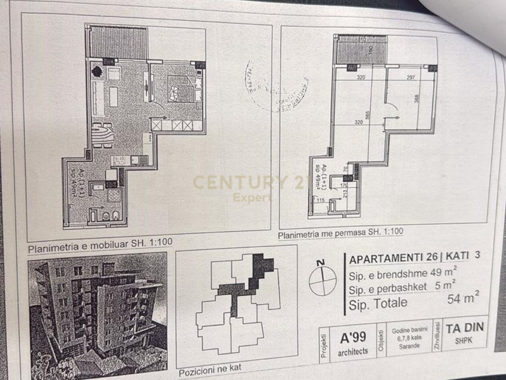 SARANDË, SHESIM APARTAMENT 1+1 NË PORTIN E LIMIONIT