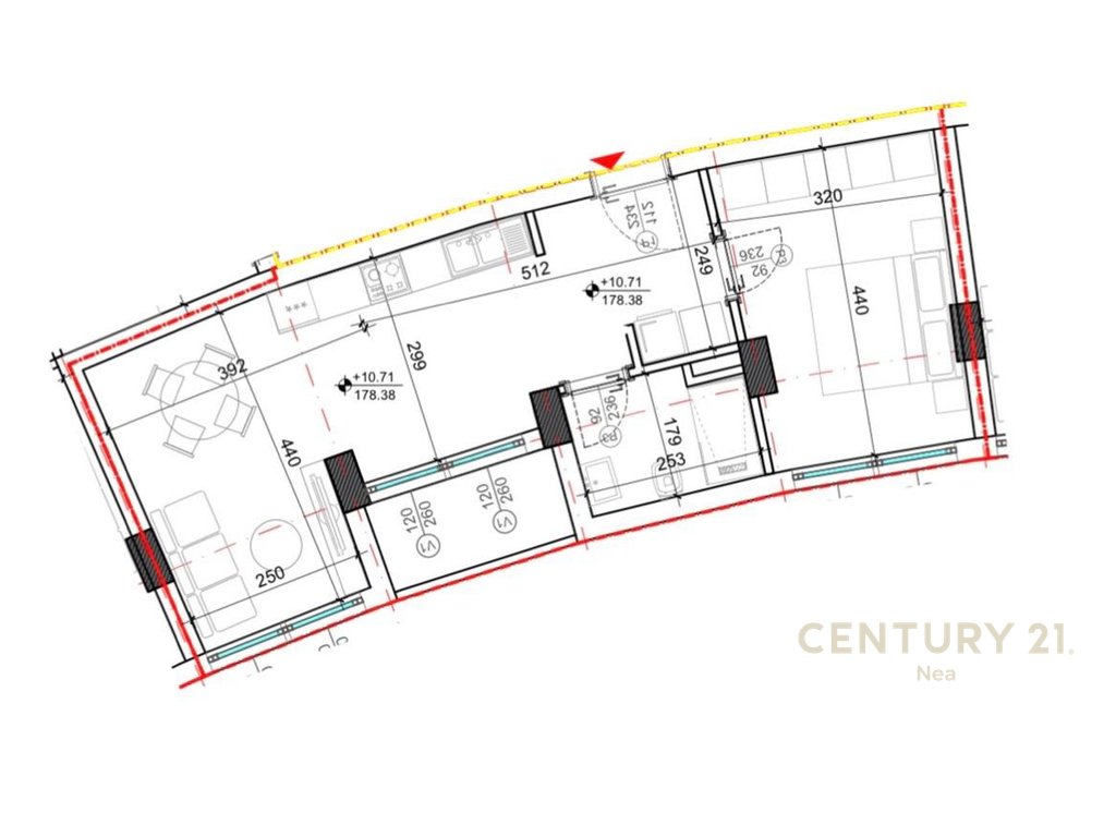Shitet apartament 1+1 tek Rezidenca Kodra e Diellit.