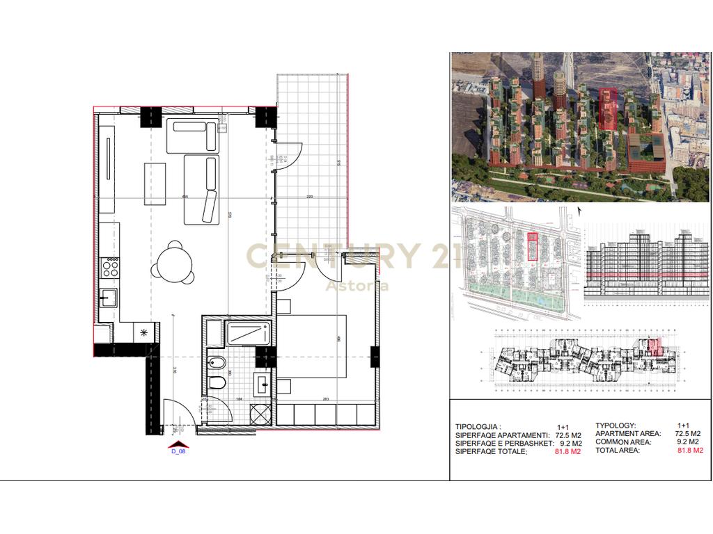 Shitet apartament 1+1, River Park Residence