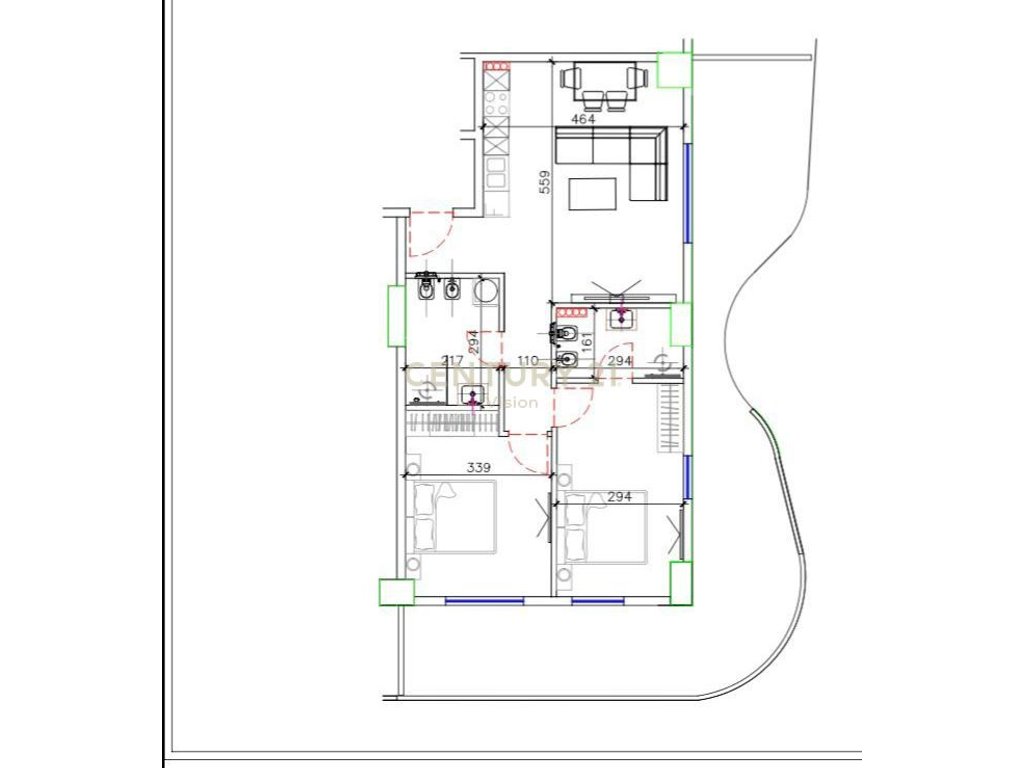 Apartament 2+1+2 tualete Në Shitje në Shëngjin tek "Prishtina Tower" - 153450€ | 146.11 m²