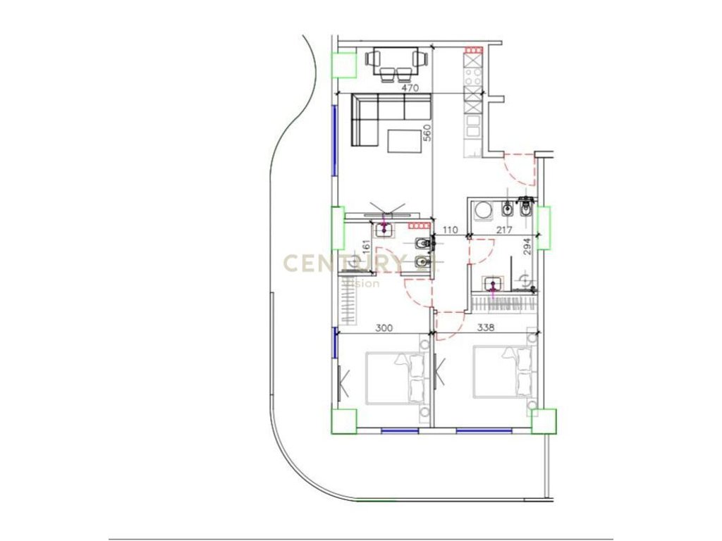 Apartament 2+1+2 tualete Për Shitje "Prishtina Tower" Shëngjin - 146,900€ | 139.86 m²