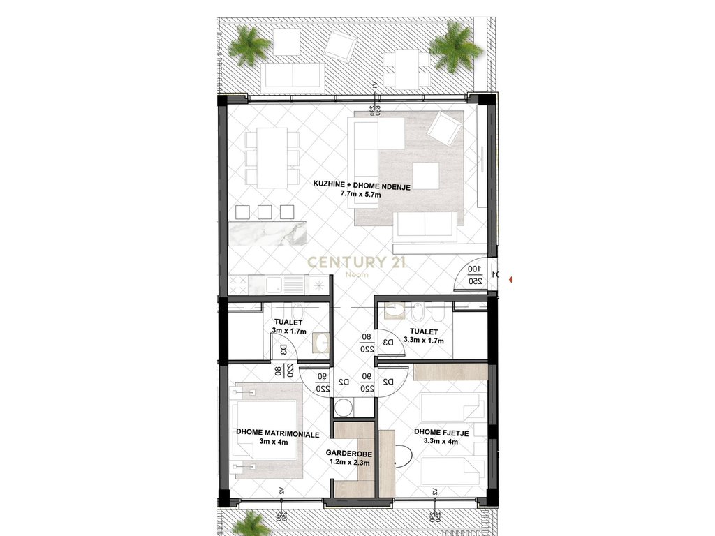 SHITET APARTAMENT 2+1+2 TEK EAST SIDE RESIDENCE!