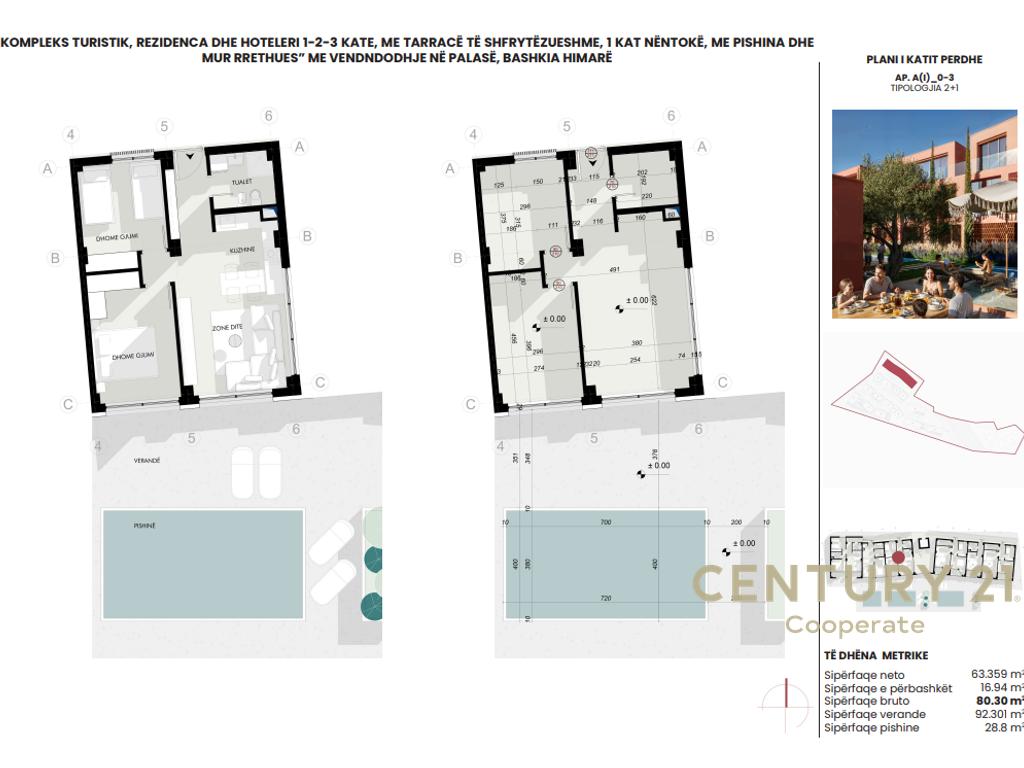 APARTAMENT 1+1 ME PISHINE NE SHITJE "IONIAN PALASE" - 390,432 € | 127 m²