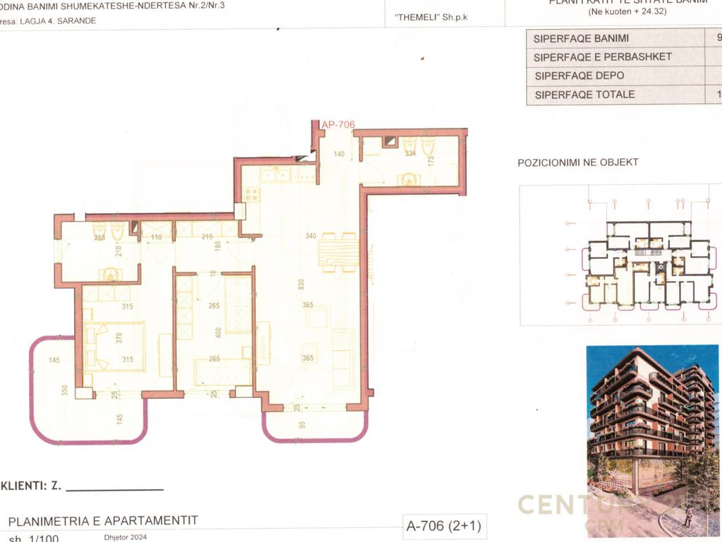SARANDE SHESIM APARTAMENT 2+1+2 ME PAMJE NGA DETI ,100 METRA LARG DETIT , MUNDESI PER PAGESA ME KESTE