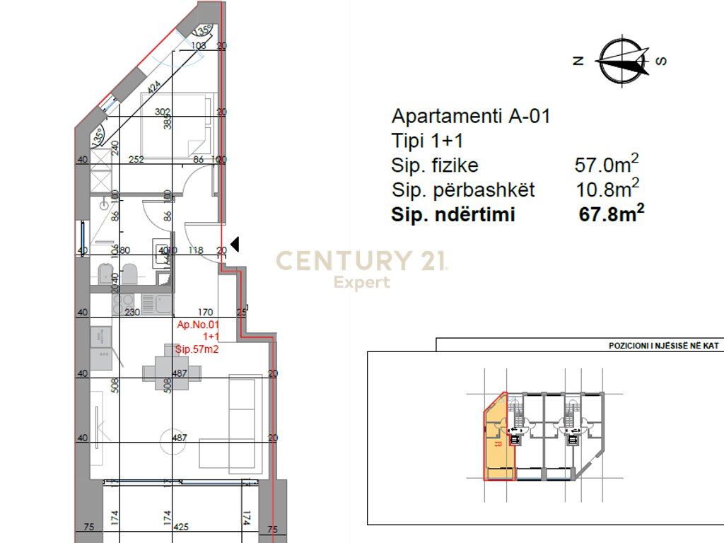 APARTAMENTE 1+1 PER SHITJE, GJIRI I LALZIT !!