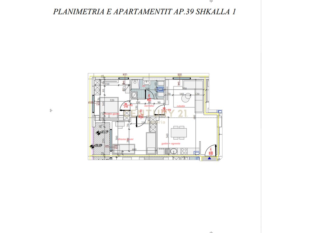 Shesim apartament 2+1 në rezidencën Phoenix – Yzberish