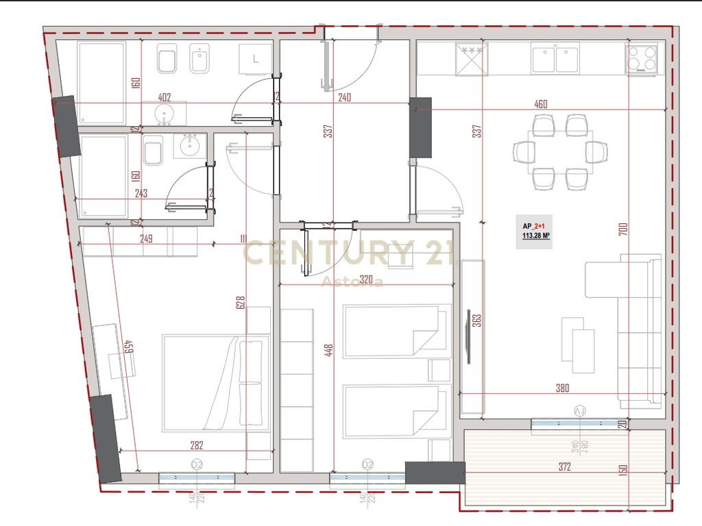 Shitet apartament 2+1+2 përballë Universitetit Bujqësor, Arborea Residence!