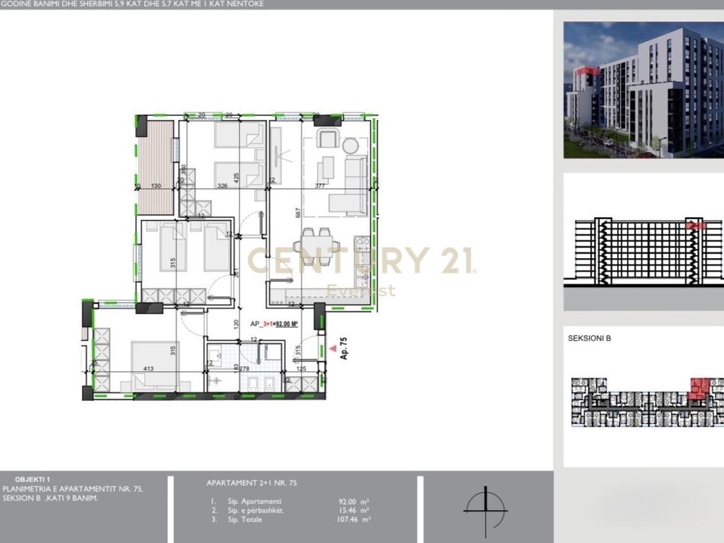 KAMEZ, SHESIM APARTAMENT 3+1