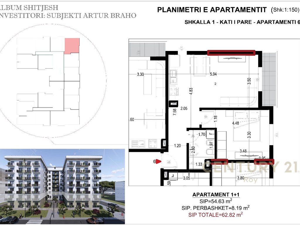 APARTAMENT 1+1 PER SHITJE NE GOLEM MUNDESI PAGESE ME KESTE!