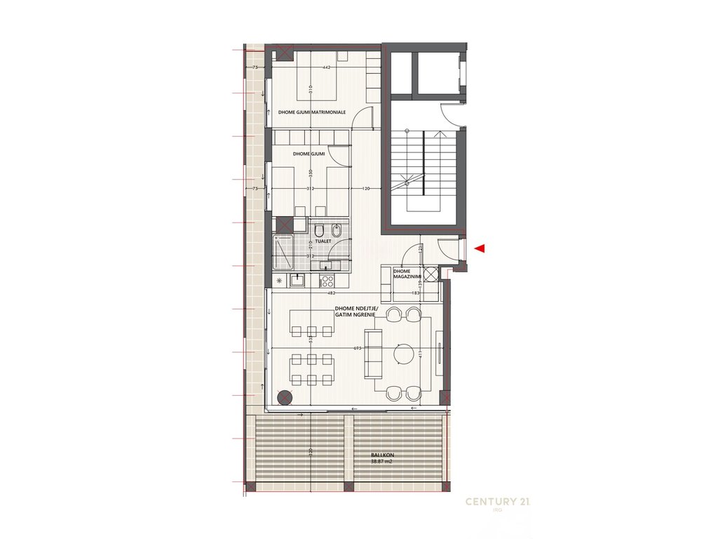 Shitet Apartament 2+1 ne Vlora Marina