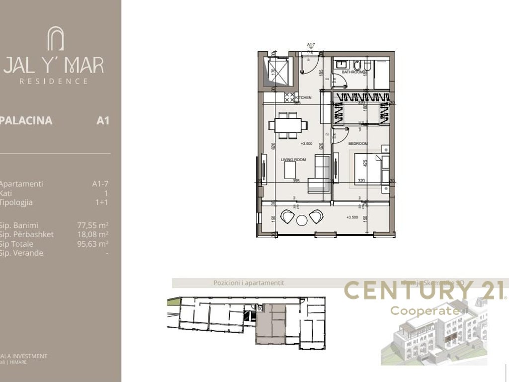 APARTAMENTI FUNDIT  1+1 NË KOMPLEKSIN JAL Y MAR RESIDENCE!