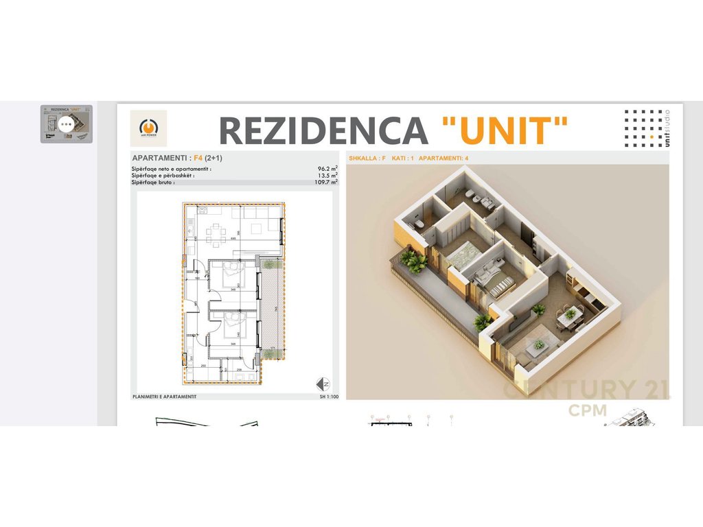 Apartament 2+1+2 Për Shitje tek rezindenca Unit në Farkë, Tiranë