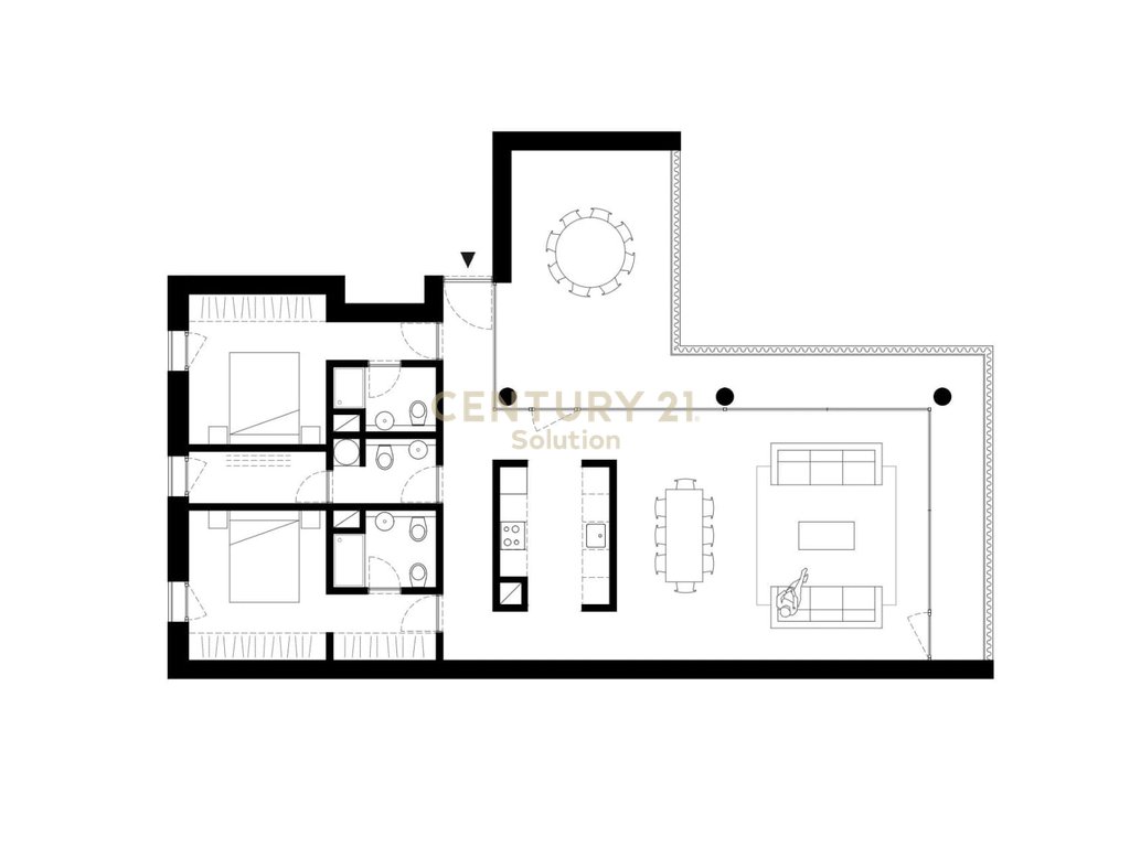 SHITET APARTAMENT 2+1+2 NE REZIDENCEN By Long Hill !!!