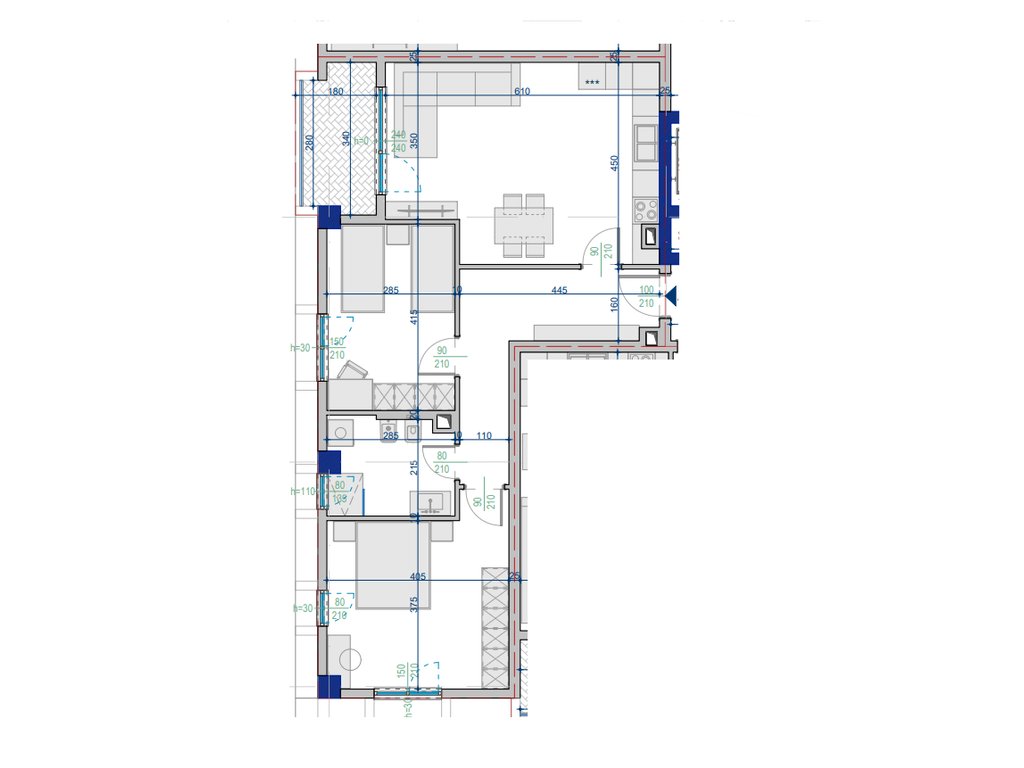 Shitet Apartament 2+1 – 101.09 m² Totale