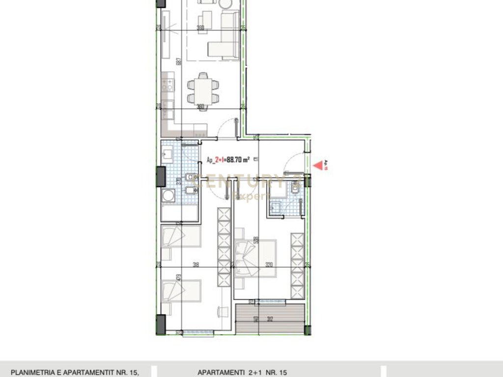 SHITET APARTAMENT 2+1 NE PASKUQAN