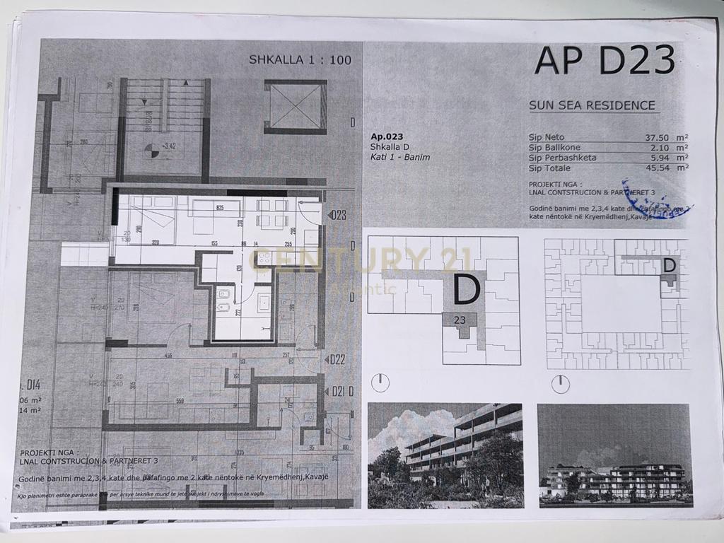 Studio Për Shitje, ndertim i ri në Rezidencen Sunsea /Golem,  Durrës - 52,370€ | 45.54 m²
