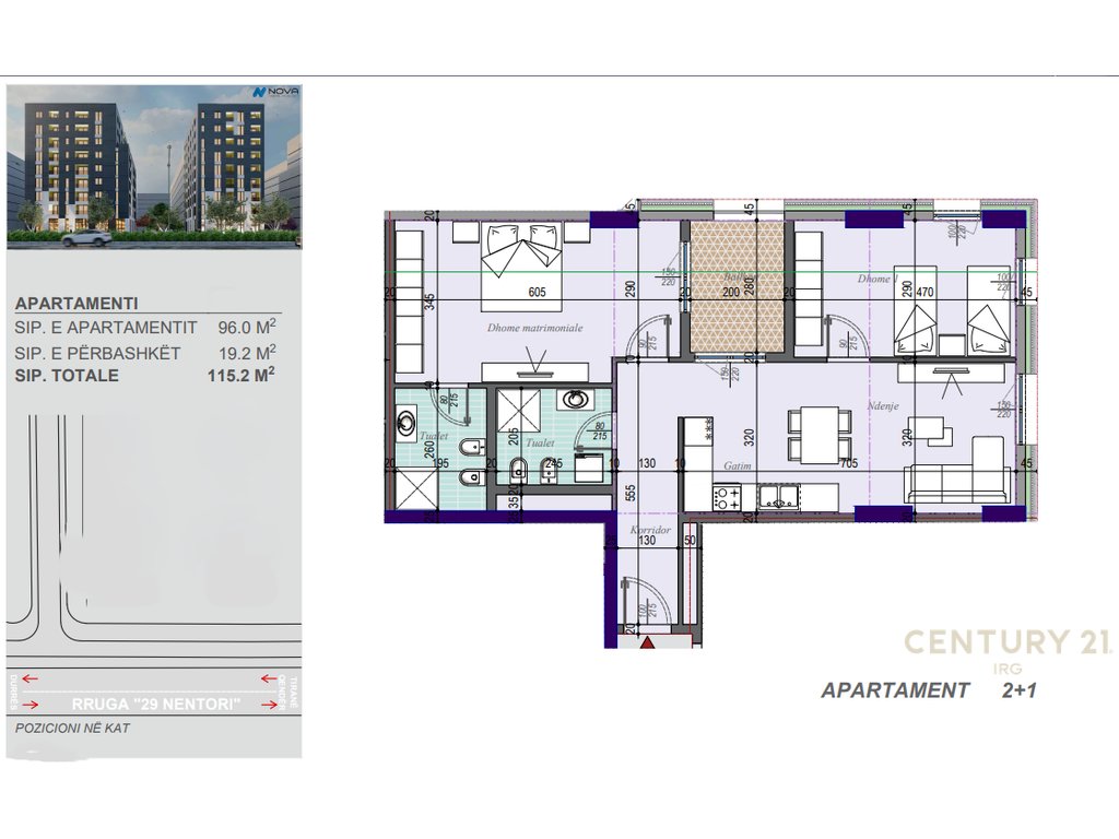 SHESIM APARTAMENT 2+1+2 TEK TIRANA ENTRY