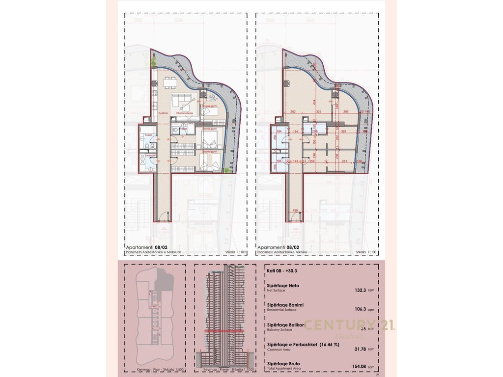 SHITET APARTAMENT 3+1+2 TEK TOP SEVEN TOWER!