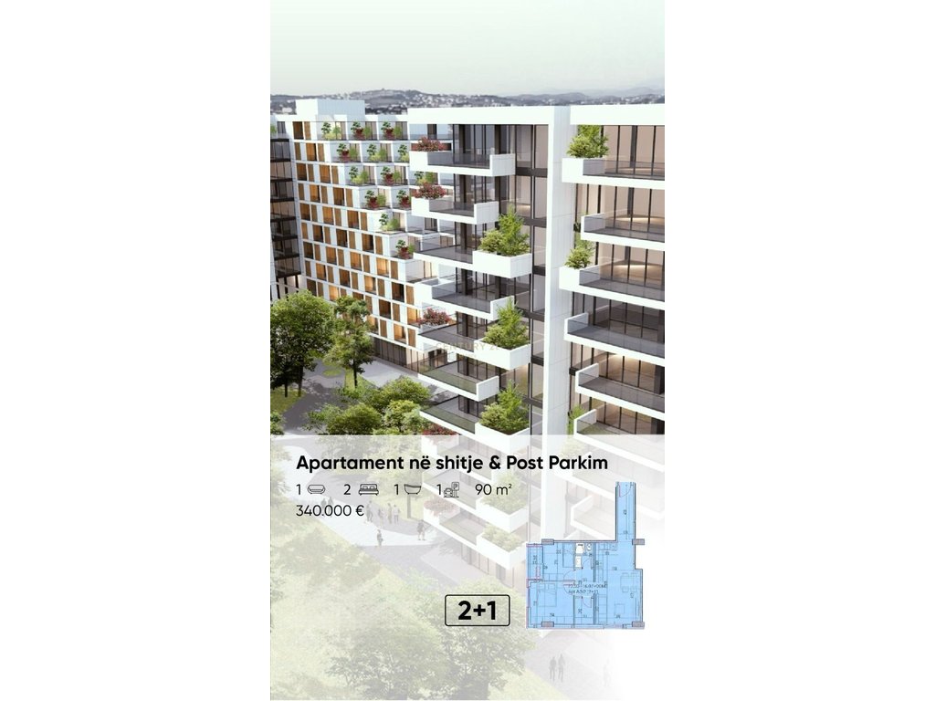 Shitet Apartament 2+1+ Post Parkimi për Shitje në Matrix Resort  – Lungomare, Vlorë