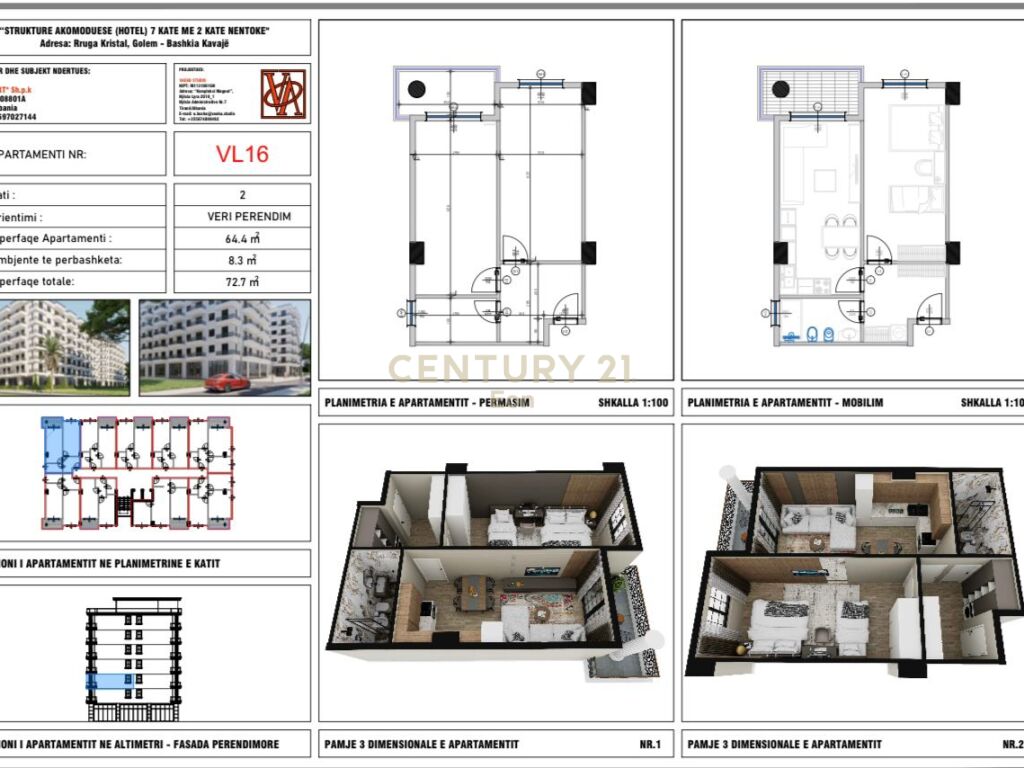 SHITET APARTAMENT 1+1 NE GOLEM ,REZIDENCE E RE ,MUNDESI PAGESE ME KESTE PER 2 VITE !
