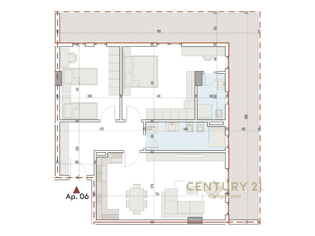 EKSKLUZIVE! SHESIM APARTAMENT 2+1+2 ME VERANDE, RINGSIDE RESIDENCES, PRANË BULEVARDIT TË RI.