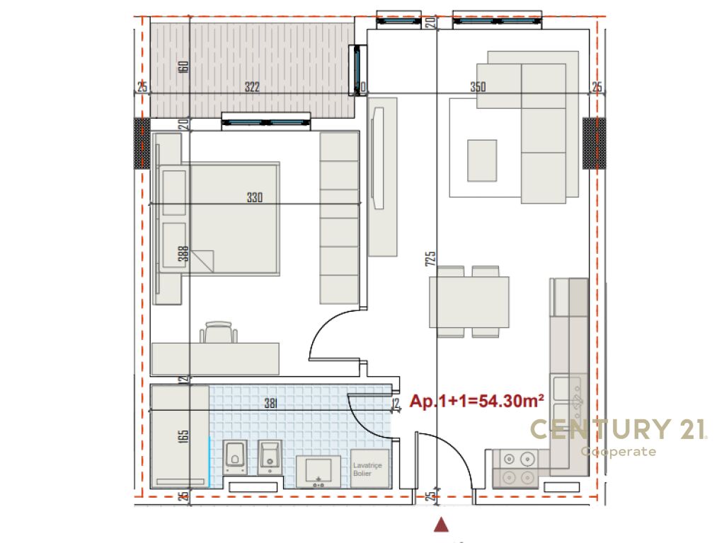 EKSKLUZIVE! SHESIM APARTAMENT 1+1 TE RINGSIDE RESIDENCES, PRANË BULEVARDIT TË RI NË PASKUQAN