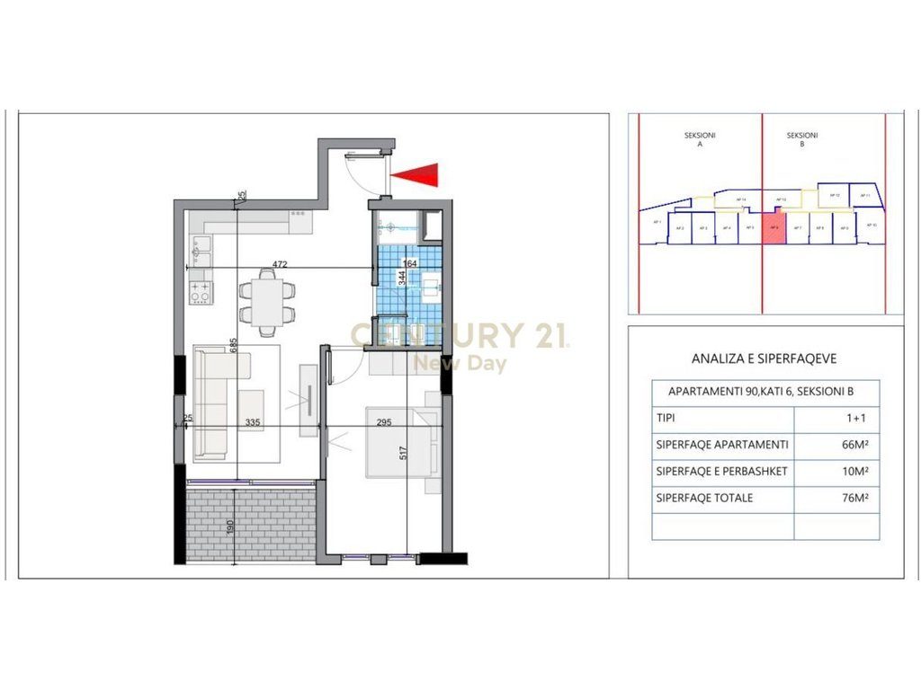 Apartament 1+1 për Shitje në Orikum, Vlorë me pamje nga deti!