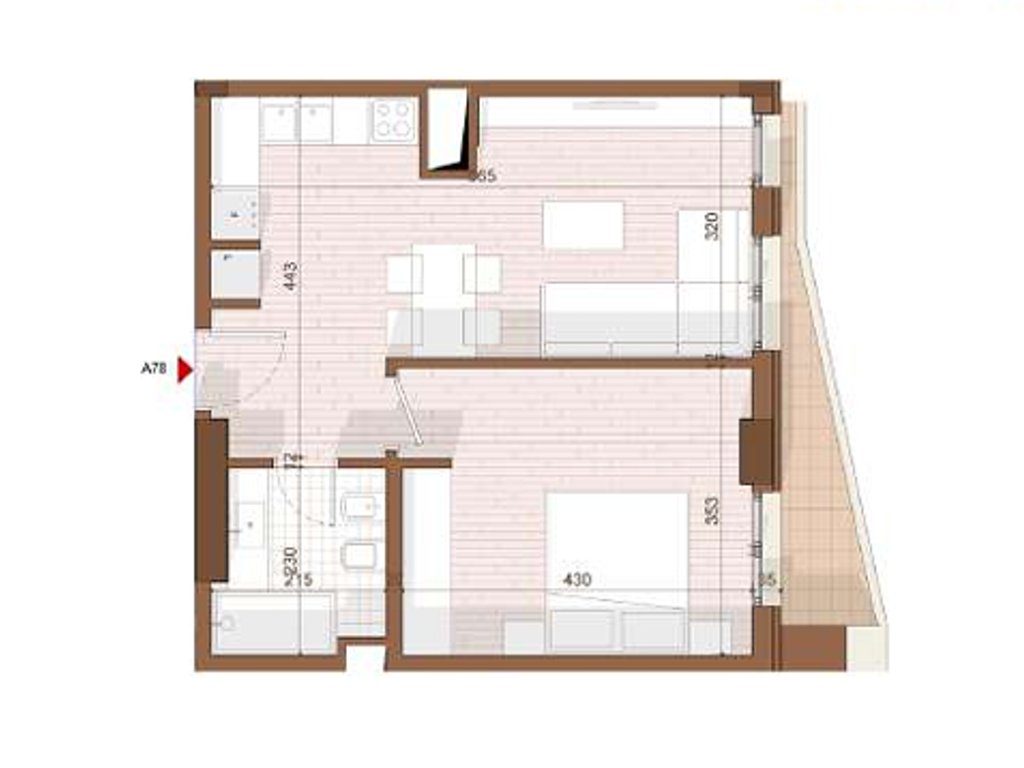 SHITET APARTAMENT 1+1 NE SHENGJIN