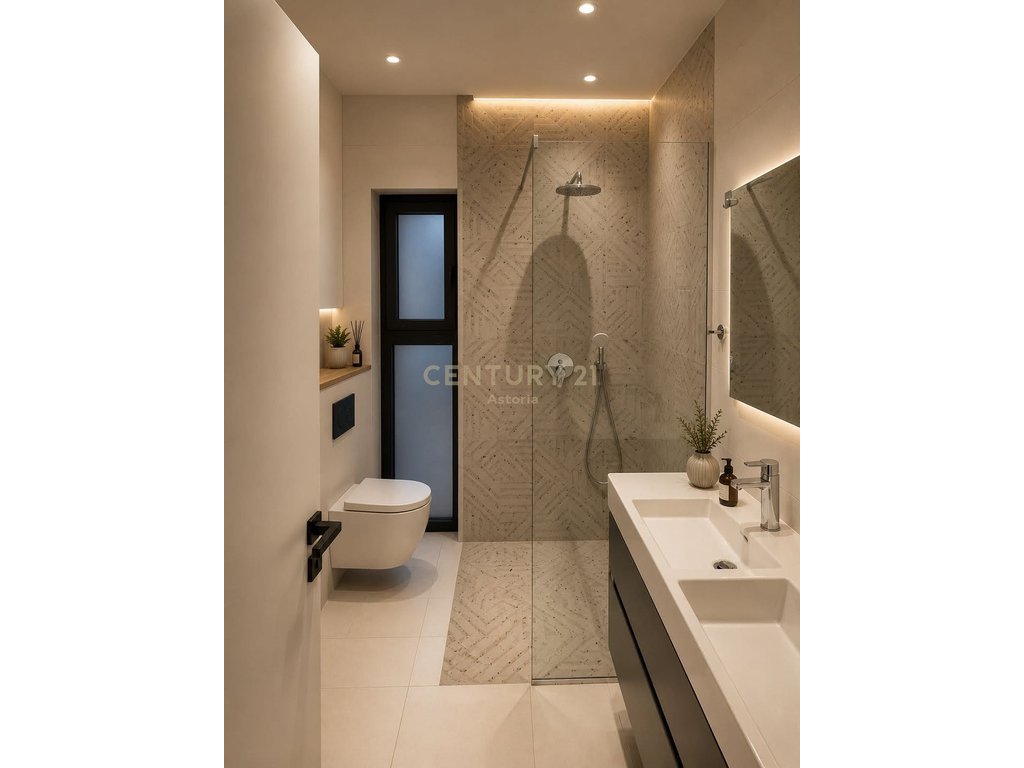 Apartament 2+1 me Oborr Privat dhe Post Parkimi me Qira – O2 Residence, Farkë
