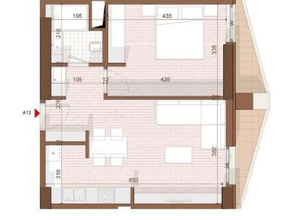 SHITET APARTAMENT 1+1 NE SHENGJIN