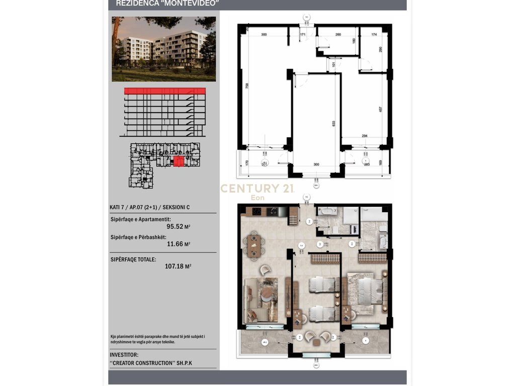 SHITET APARTAMENT 2+1 MONTEVIDEO RESIDENCE,  MALI ROBIT!