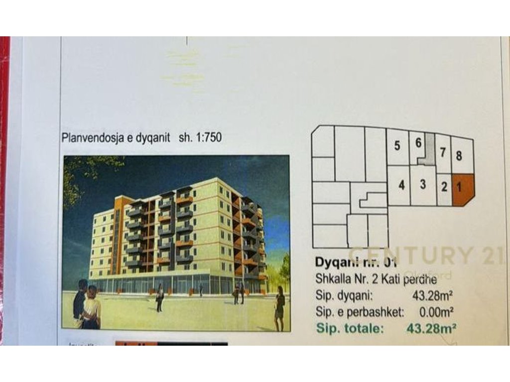 33.03 m2 SIPERFAQE TREGTARE PËR SHITJE NË ZONËN E FRESKUT.