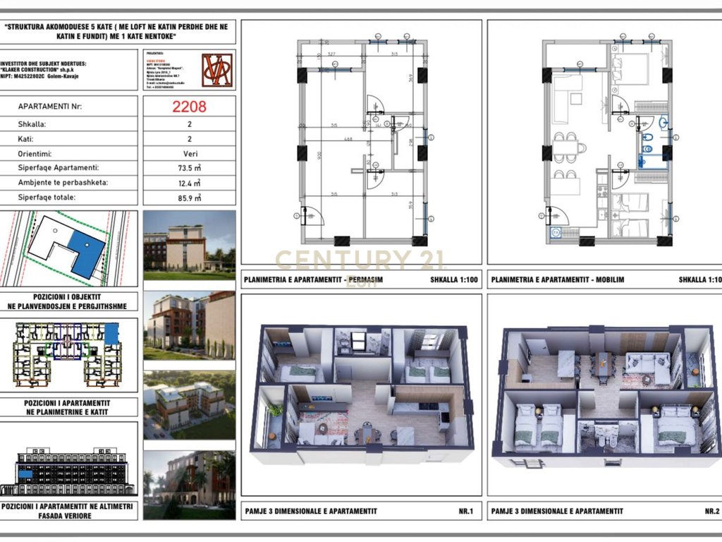 Hestia Residence, Golem ! Mundesi Pagese me Keste !  -APARTAMENT 2+1-