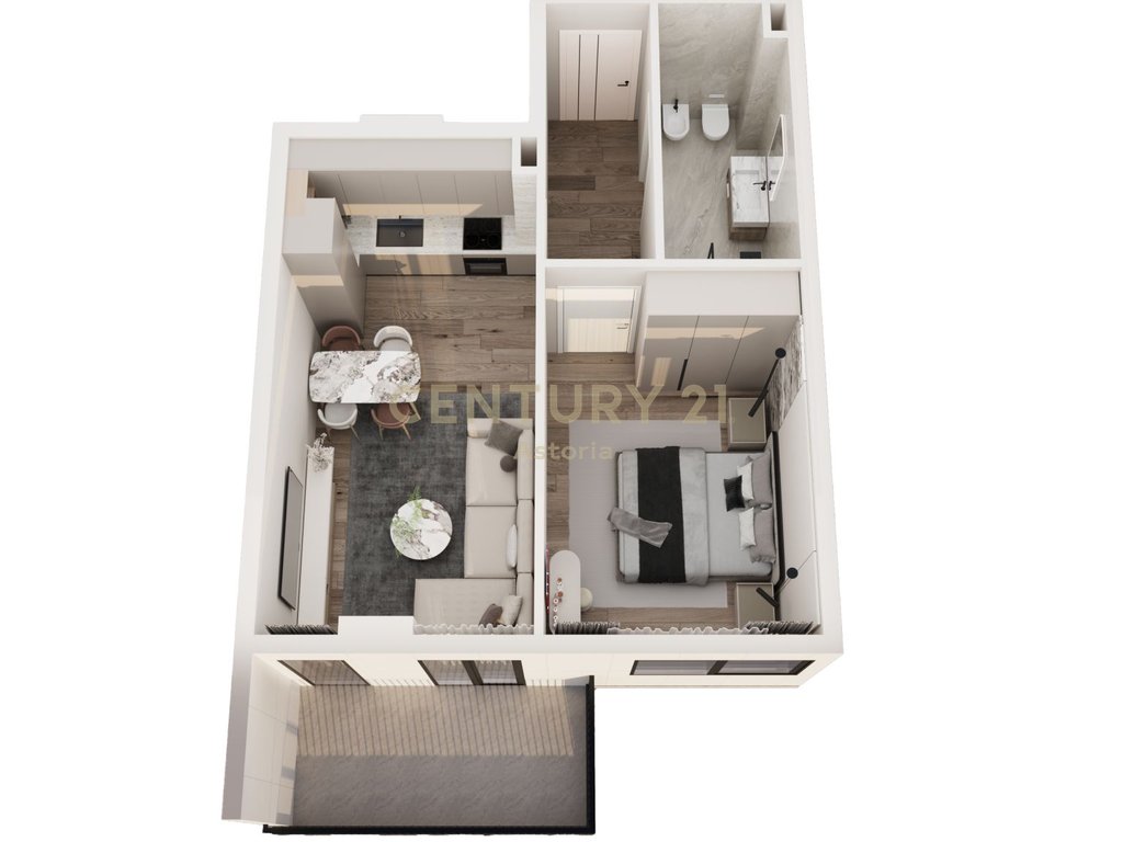 Shesim apartament 1+1 në rezidencën Phoenix – Yzberish