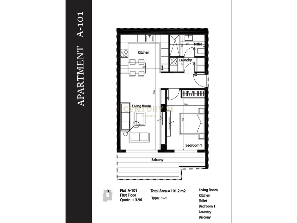 SHITET APARTAMENT 1+1 NE GREEN TERRACE RESIDENCE, PALASE