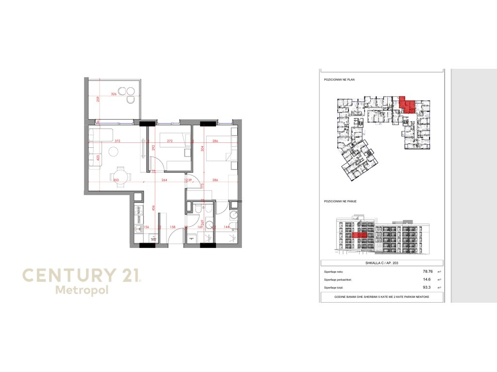 SHES APARTAMENT 2+1 NE RESIDENCEN NORTH-PASKUQAN!