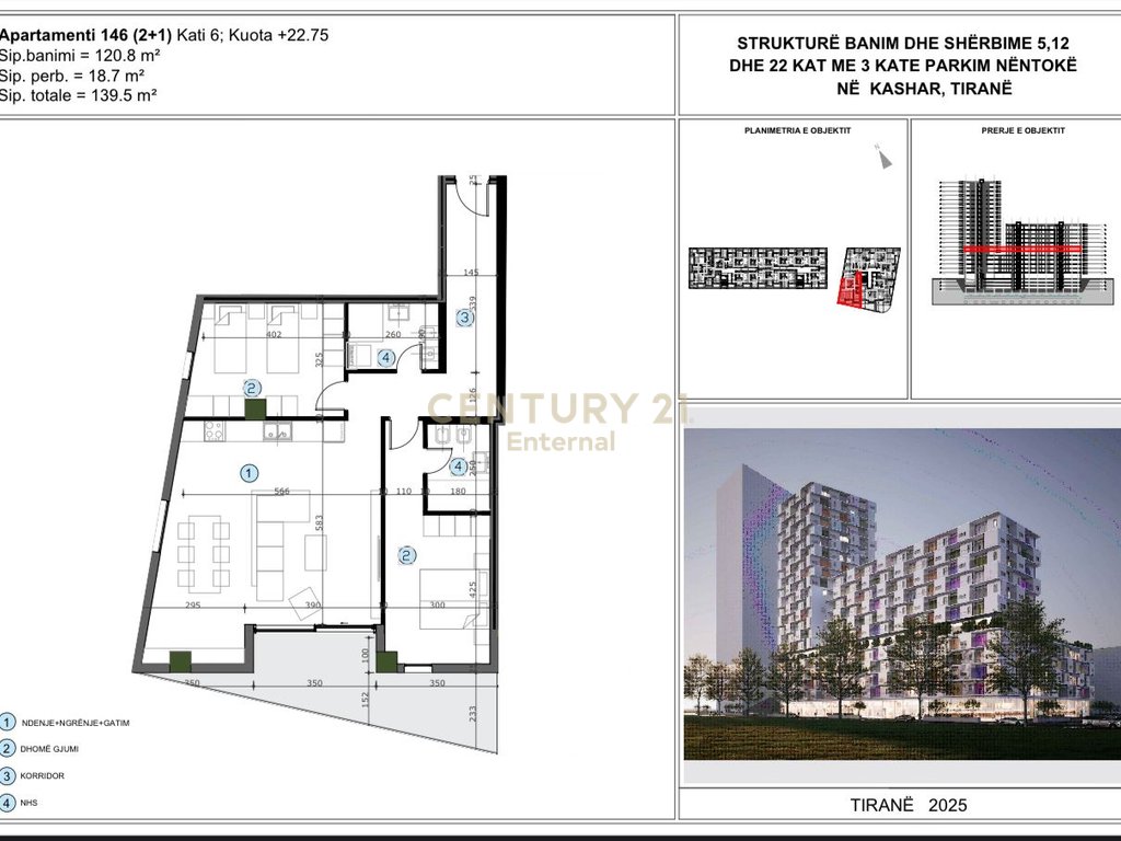 Moa Residence - Shitet 2+1 Prane Casa Italia
