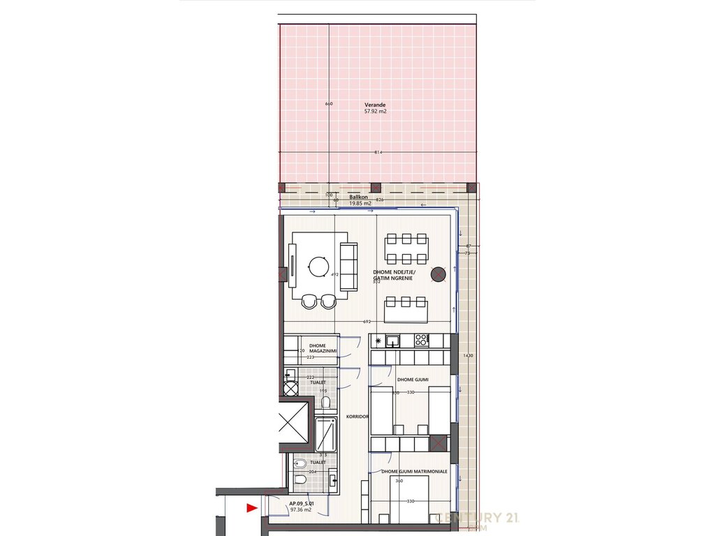 SHESIM APARTAMENT 2+1+2 ME PAMJE NGA DETI !