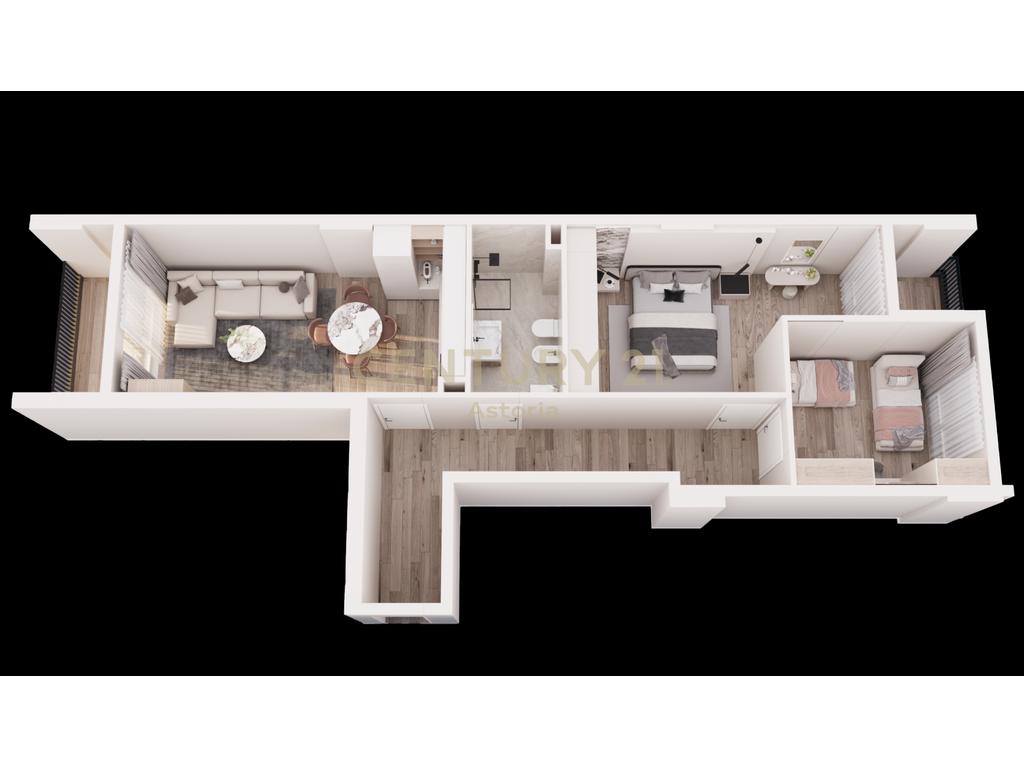 Shesim apartament 2+1 në rezidencën Phoenix – Yzberish