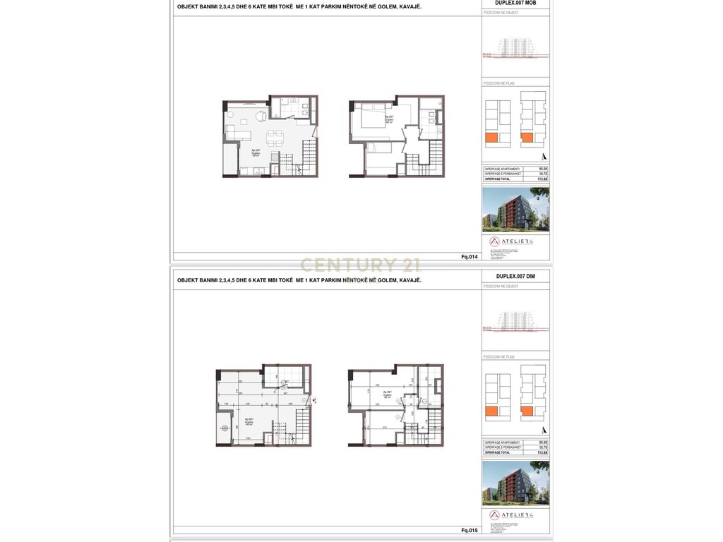 Duplex 2+1+2t  Për Shitje në Golem, Durrës - 97,000€ | 113.87 m²