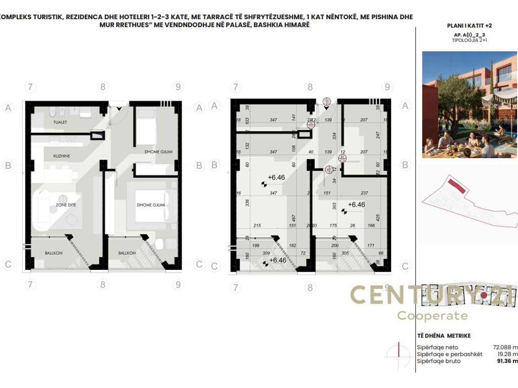 APARTAMENT 2+1 NE SHITJE TEK "IONIAN PALASE"  - 255,830€ | 91.4 m²
