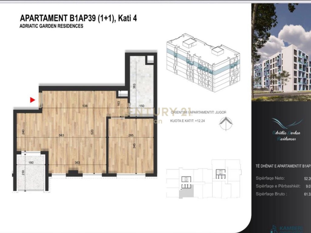 APARTAMENT 1+1 PER SHITJE TEK "ADRIATIK GARDEN" NE GOLEM!