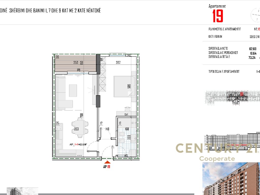 EKSLUZIVE! SHESIM APARTAMENT 1+1 PËRBALLË RRUGËS 5 - MAJI & PRANË BULEVARDIT TË RI NË PASKUQAN.