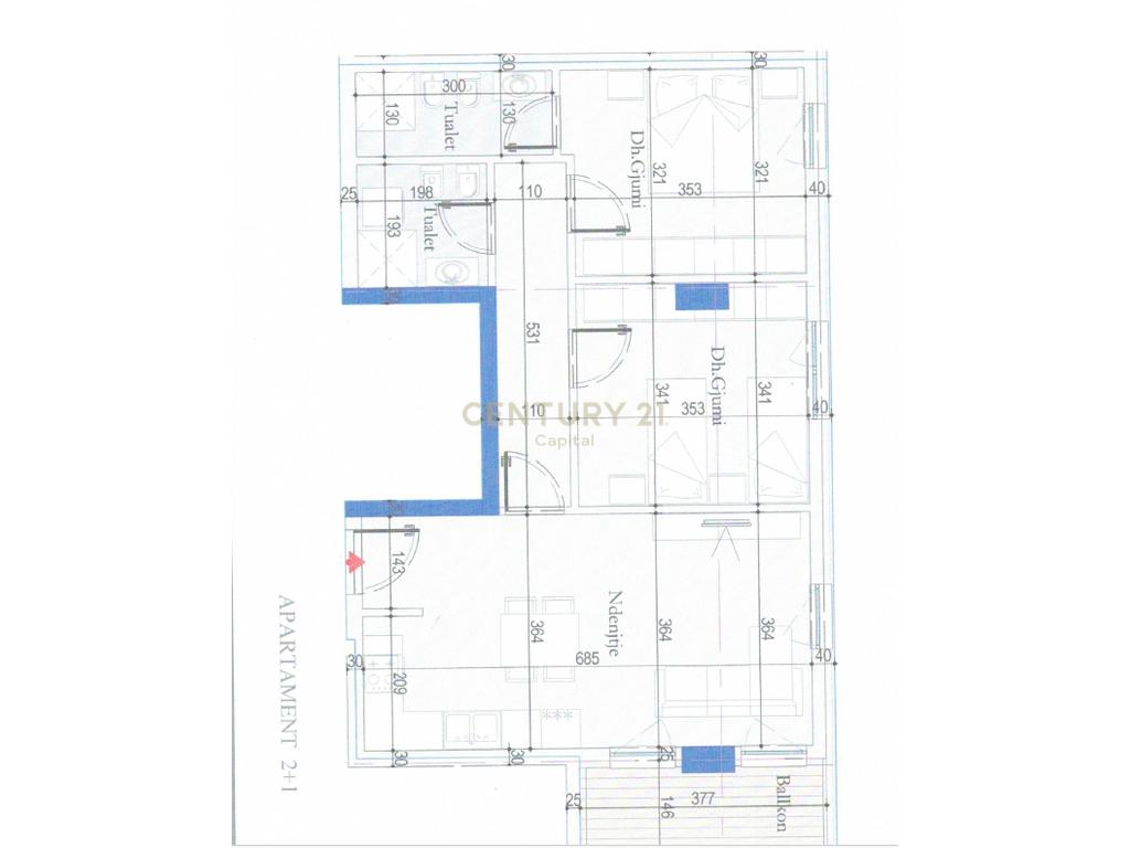 Shesim apartament 2+1+2 +P tek Tirana Entry