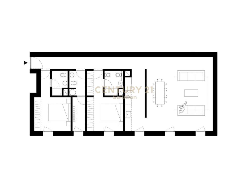 SHITET APARTAMENT 2+1+2 NE REZIDENCEN By Long Hill !!!