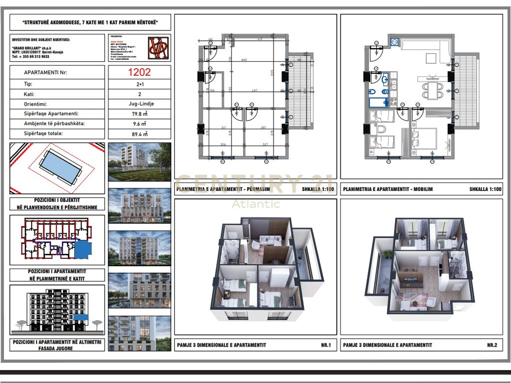 APARTAMENT 2+1 PER SHITJE PAGESE ME KESTE ,NDERTIM I RI NE QERRET !!